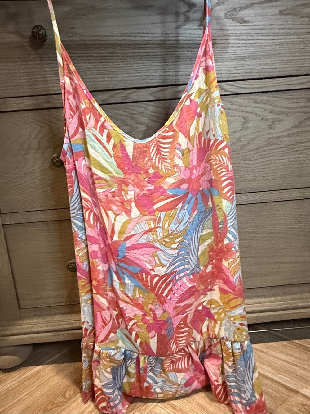 Hurley Pink Multi Tropical Floral One-Piece Tank - Picture 3 of 4